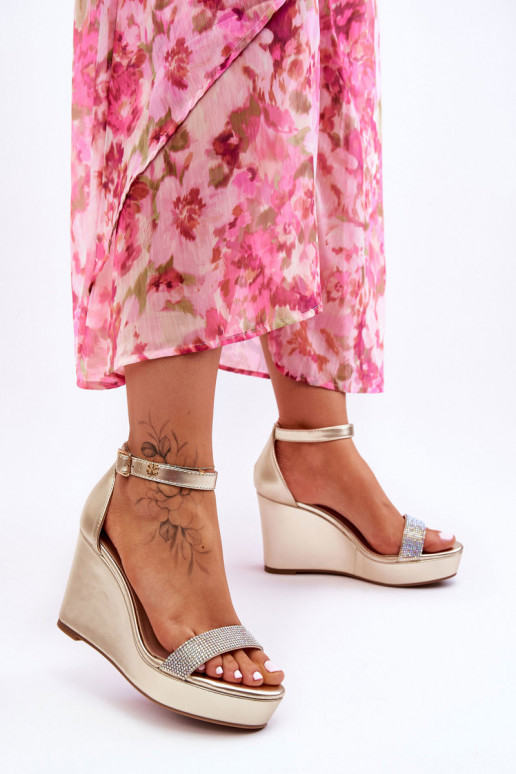 Goudkleurige sandalen Arwen met plateau Goudkleurige sandalen Arwen met plateau