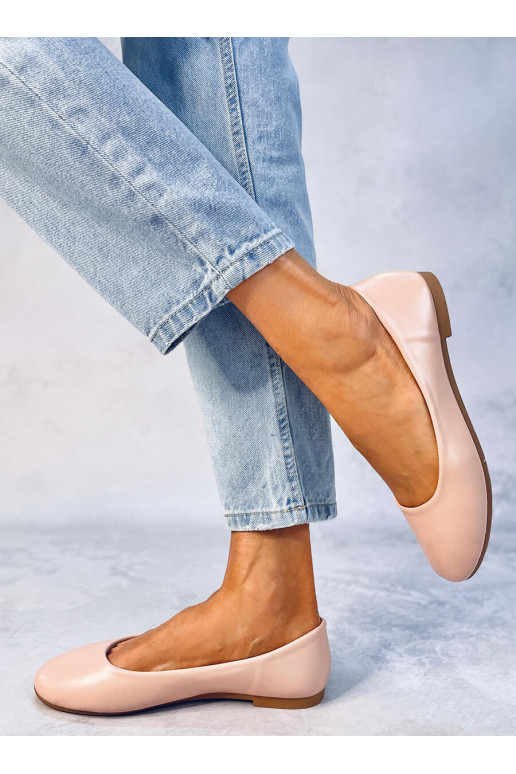 Ballerines femme TOVA BEIGE avec semelle intérieure en cuir