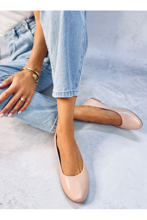 Ballerines femme TOVA BEIGE avec semelle intérieure en cuir