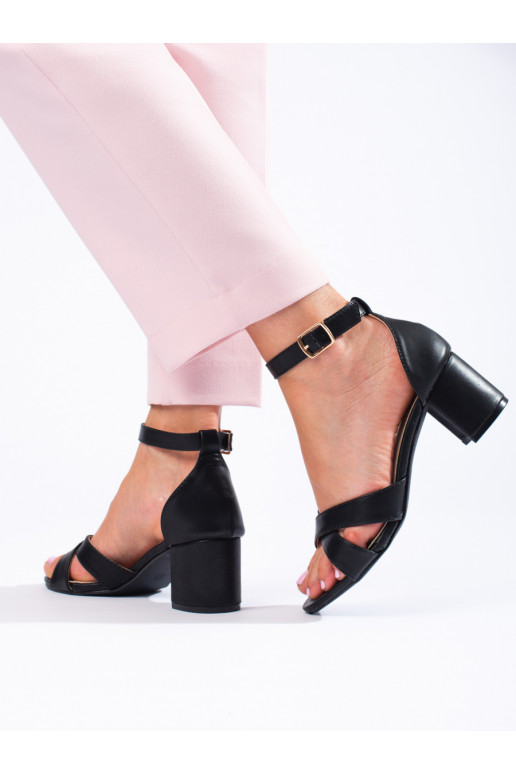 Sandales classiques en Shelovet noir Sandales classiques en Shelovet noir