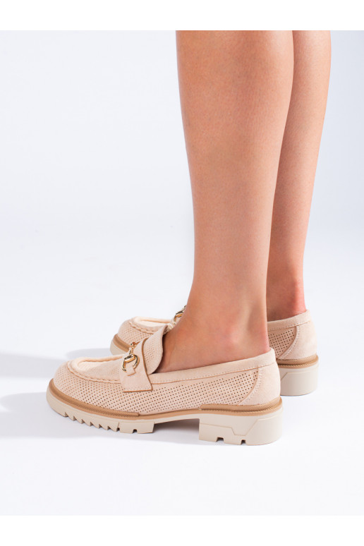 Mocassins en daim beige Shelovet Mocassins en daim beige Shelovet