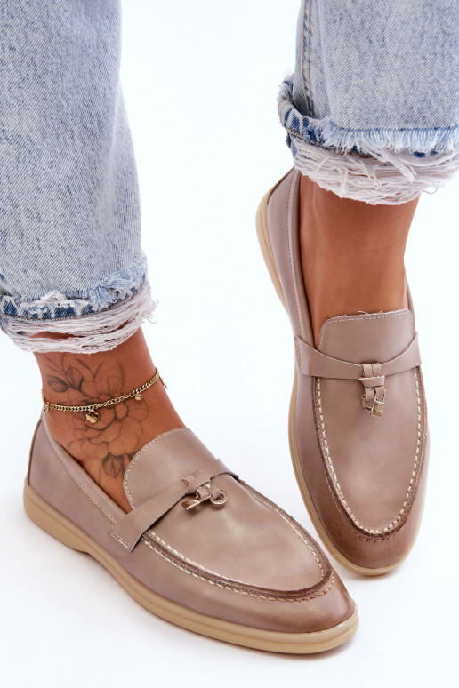 Mocassins pour femmes modèle classique de couleur grise Cortez