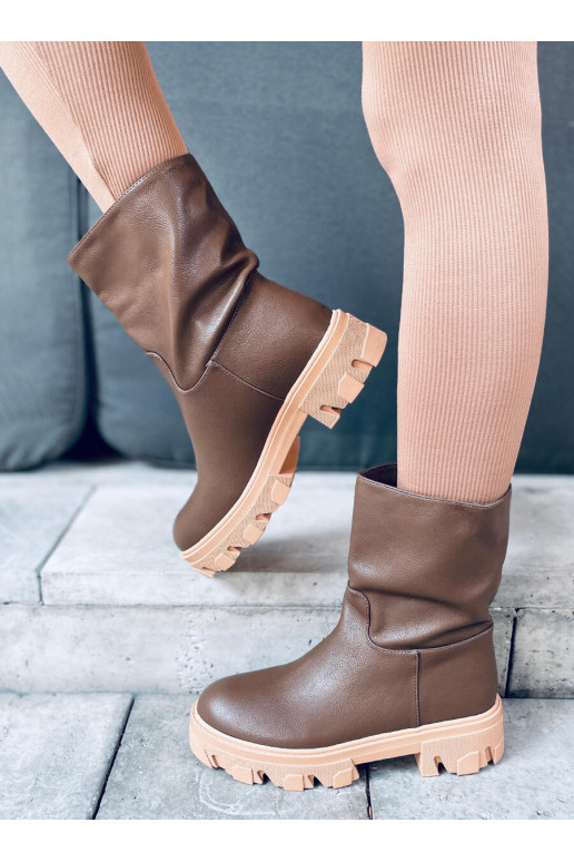 Boots femme marron JOWITA VERT