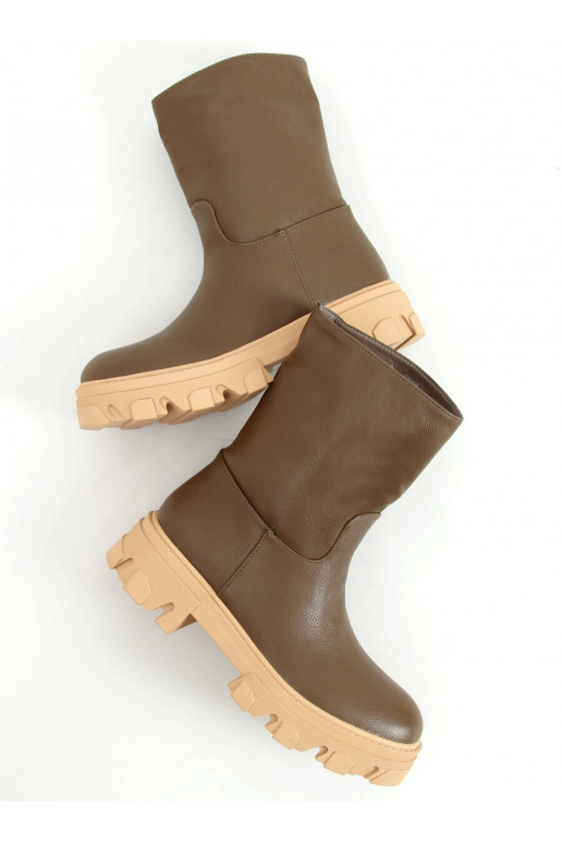 Boots femme marron JOWITA VERT