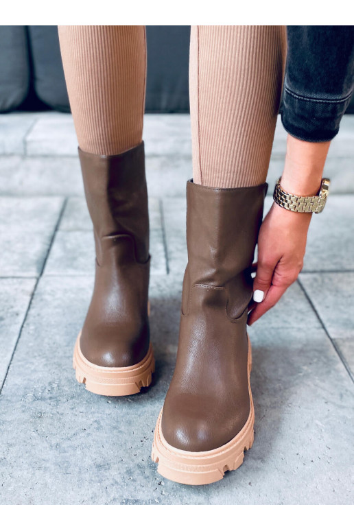 Boots femme marron JOWITA VERT