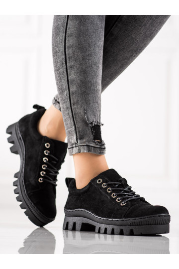 Chaussures noires à plateforme S. Barski