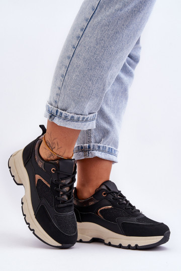 sportschoenen met veters in de kleur Escape zwart 2