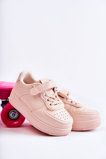 Chaussures de sport pour enfants à fermetures adhésives de couleur rose Elike