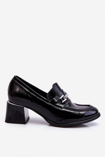 Chaussures laquées de couleur noire Damira 2