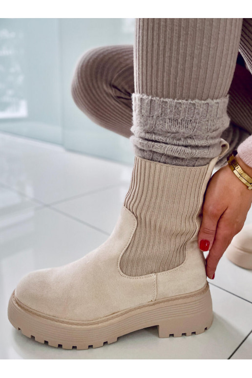 Elastische Stiefel WINTERS BEIGE
