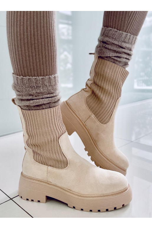 Bottines élastiques HIVERS BEIGE
