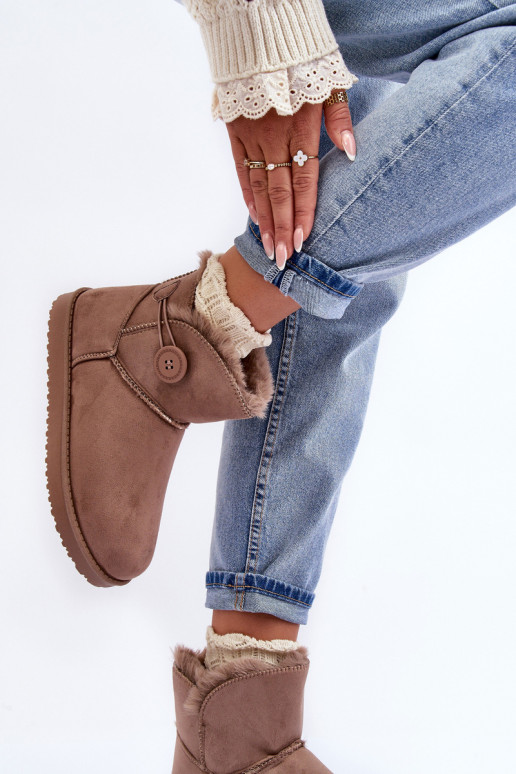 Bottes de neige chauffantes beige Siriol