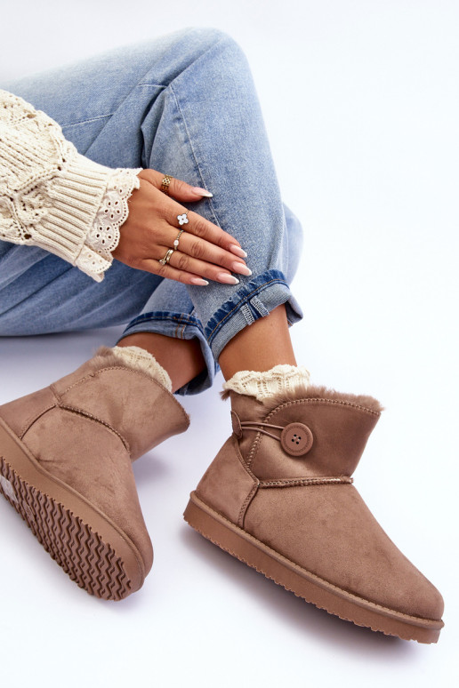 Bottes de neige chauffantes beige Siriol