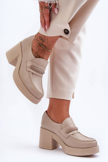 chaussures à talons avec ornements beige Lemar Gelanor 2