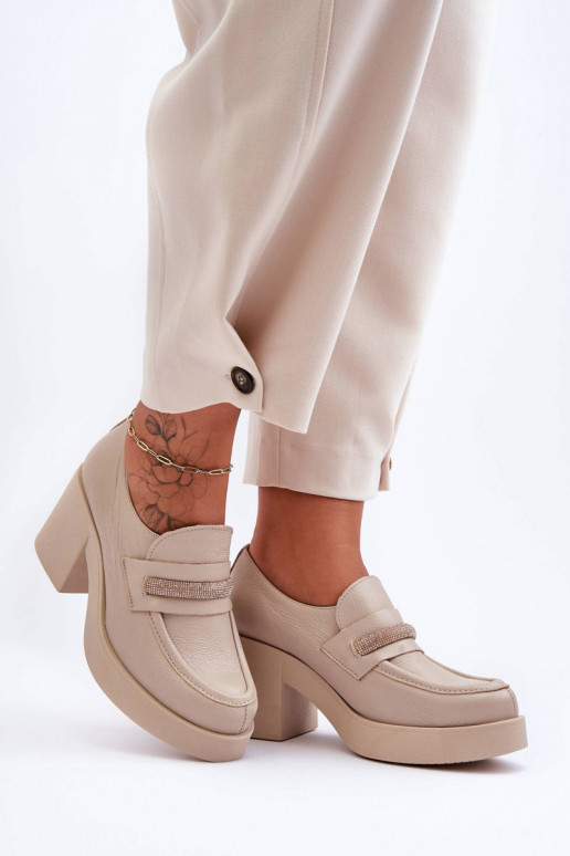 chaussures à talons avec ornements beige Lemar Gelanor