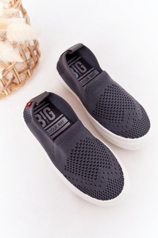 Baskets slip-on enfant Slip-On Big Star couleur gris
