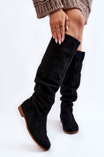 Kniehohe Stiefel aus...