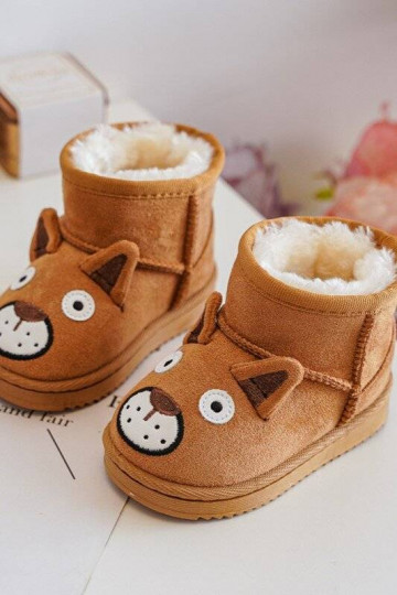 Bottes d'hiver chaudes pour enfants de couleur marron Vavena 2