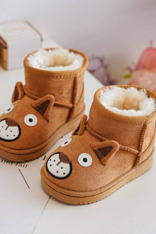 Bottes d'hiver chaudes pour enfants de couleur marron Vavena