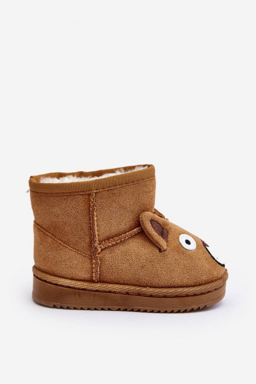 Bottes d'hiver chaudes pour enfants de couleur marron Vavena