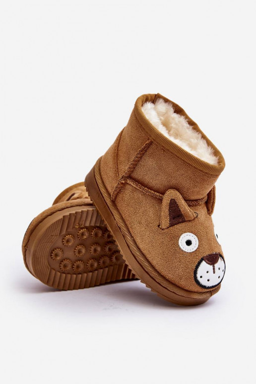 Bottes d'hiver chaudes pour enfants de couleur marron Vavena