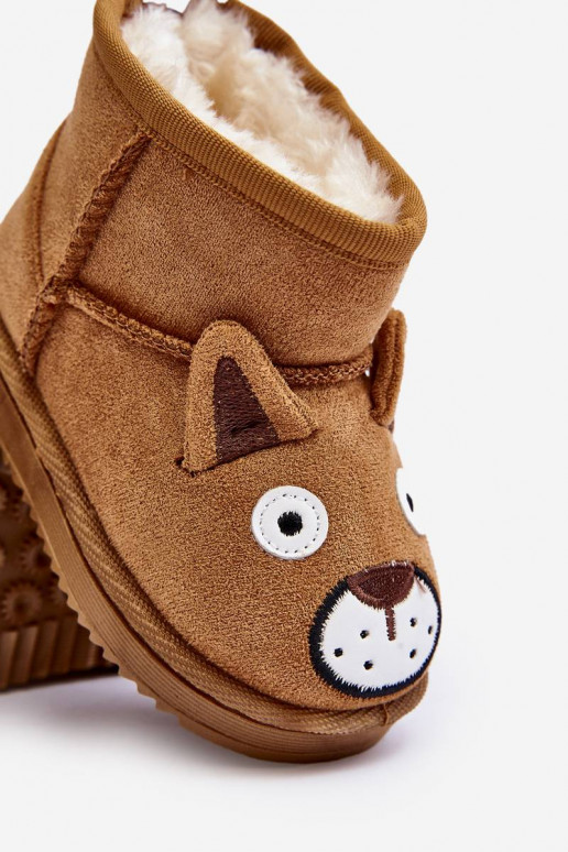 Bottes d'hiver chaudes pour enfants de couleur marron Vavena