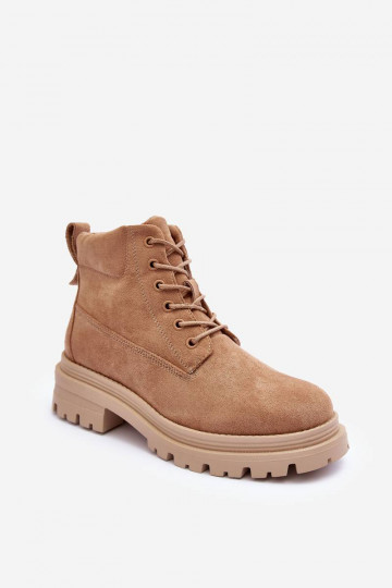 bottes chauffantes en daim beige Alden