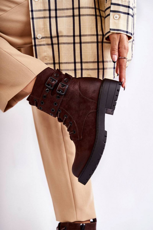 Suede laarzen in de bruine kleur Silvor Suede laarzen in de bruine kleur Silvor