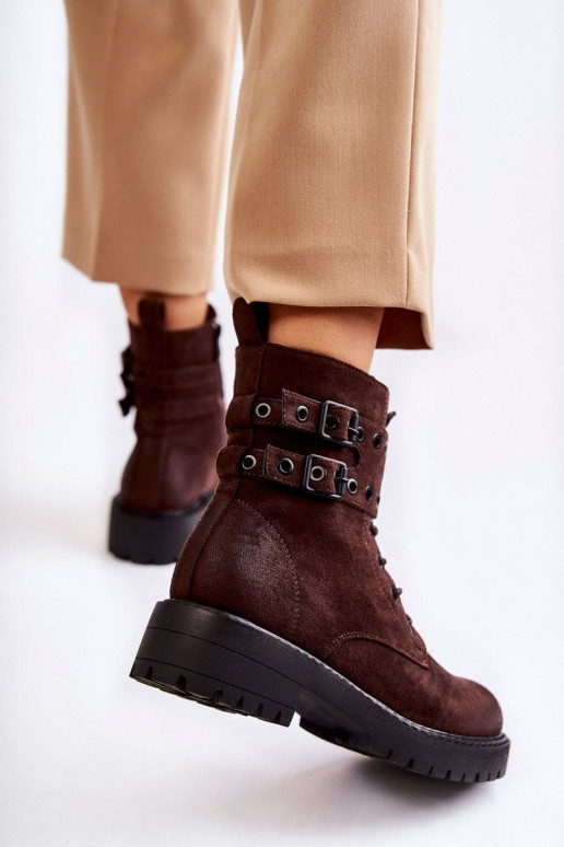 Suede laarzen in de bruine kleur Silvor Suede laarzen in de bruine kleur Silvor