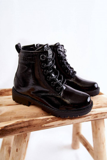 Bottes chauffantes enfant effet vernis Big Star couleur noir 2