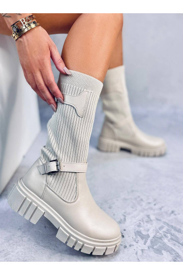 Bottines longues couleur...