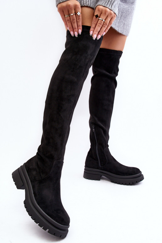 Overknee-Stiefel mit breitem Absatz... Overknee-Stiefel mit breitem Absatz...