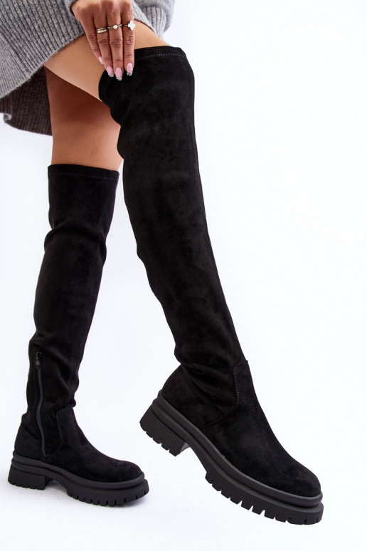Overknee-Stiefel mit breitem Absatz... Overknee-Stiefel mit breitem Absatz...