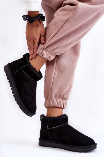 Shelie - Bottines de neige en daim - Noir 2