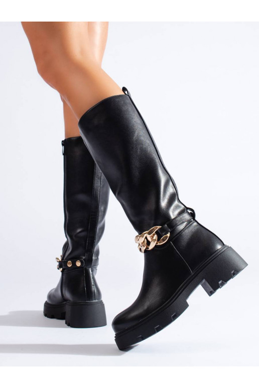 Shelovet enkellaarzen met ketting Shelovet enkellaarzen met ketting