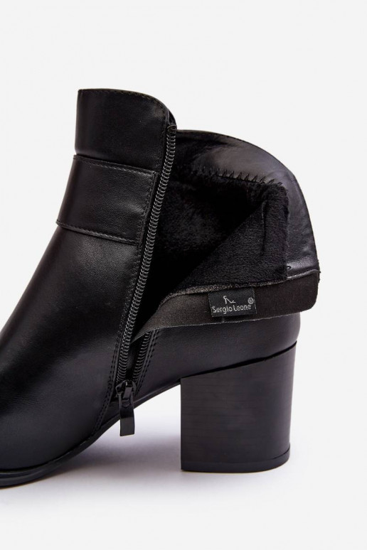 Bottines à talons hauts de couleur noire Starines