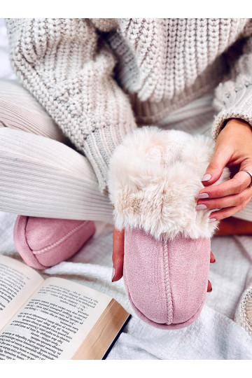 Slippers met bont roze... 2