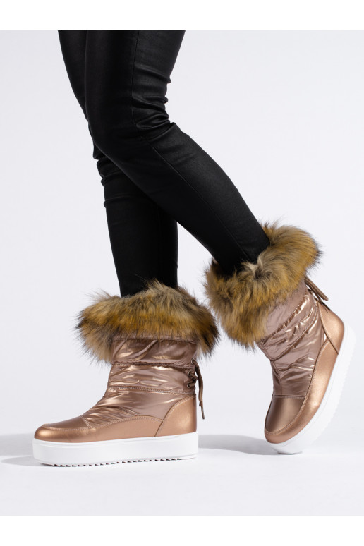 snowboots met bont in goudkleur Shelovet snowboots met bont in goudkleur Shelovet