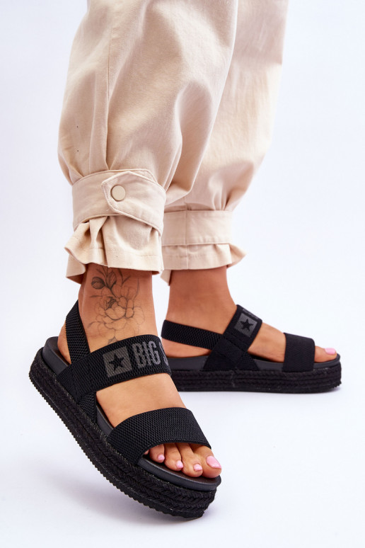 Schwarze Sandalen des Big Star-Modells