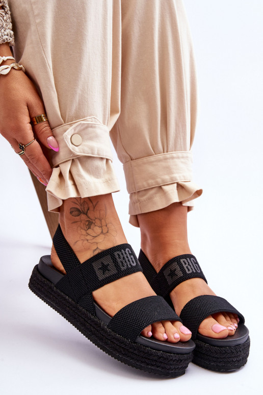 Schwarze Sandalen des Big Star-Modells