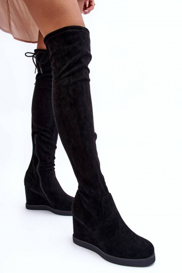 Wildlederstiefel schwarze... 2