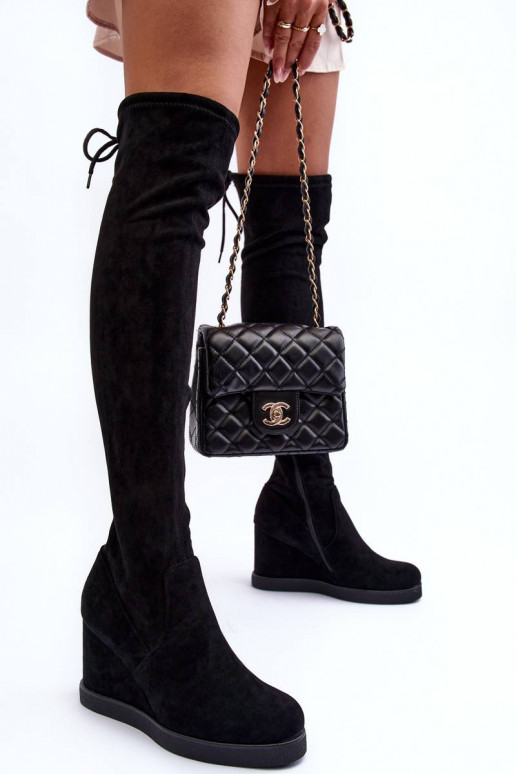 Wildlederstiefel schwarze Farbe Mephal