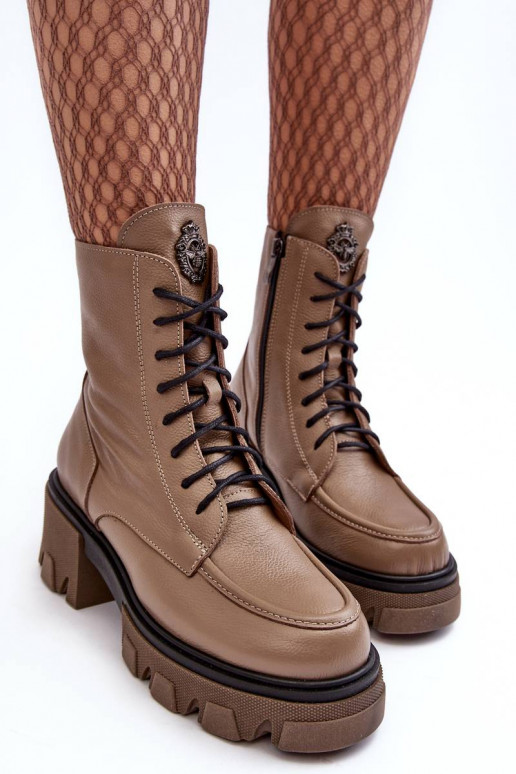 Verwarmde laarzen bruine kleur Rehin