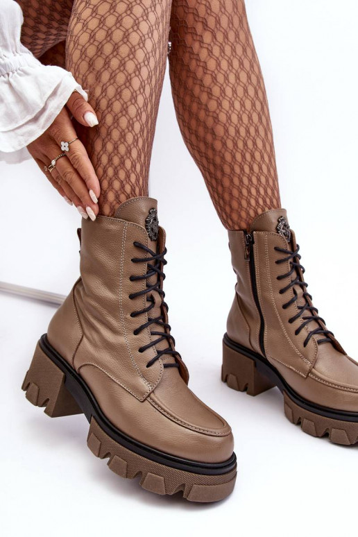 Beheizte Stiefel braun Farbe Rehin