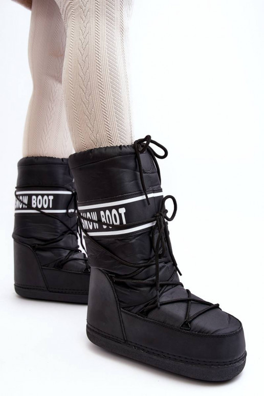 Bottes de neige de couleur noire Venila Bottes de neige de couleur noire Venila