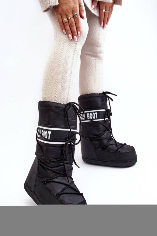 Bottes de neige de couleur noire Venila Bottes de neige de couleur noire Venila