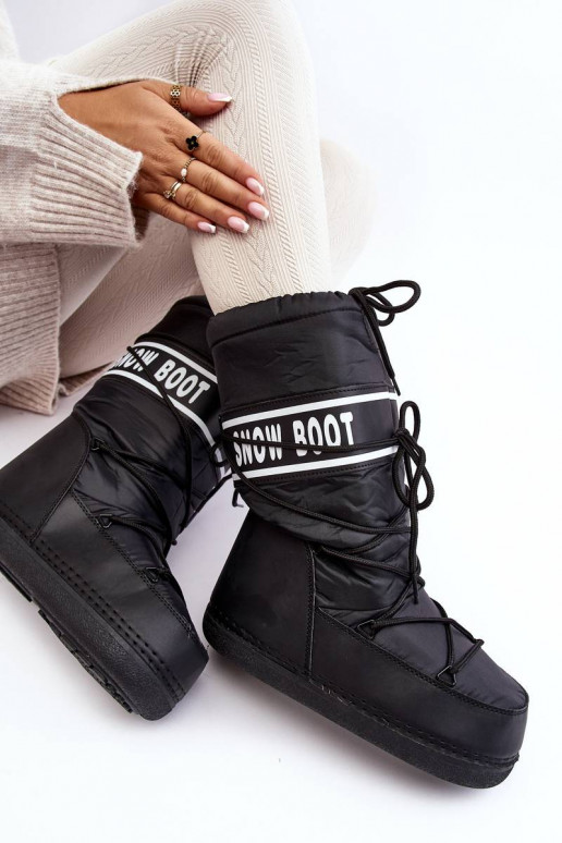 Bottes de neige de couleur noire Venila Bottes de neige de couleur noire Venila