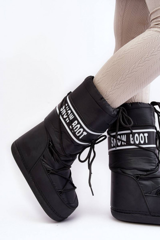 Snowboots in de kleur zwart Venila Snowboots in de kleur zwart Venila