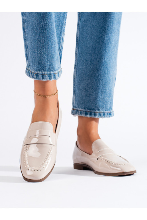 Mocassins femme laqués beige Shelovet Mocassins femme laqués beige Shelovet