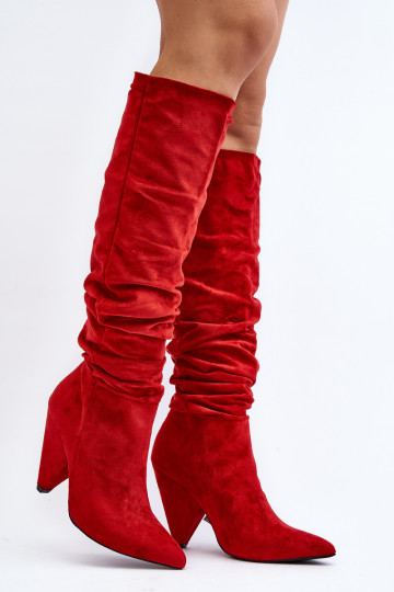 Lange Wildlederstiefel Lu...